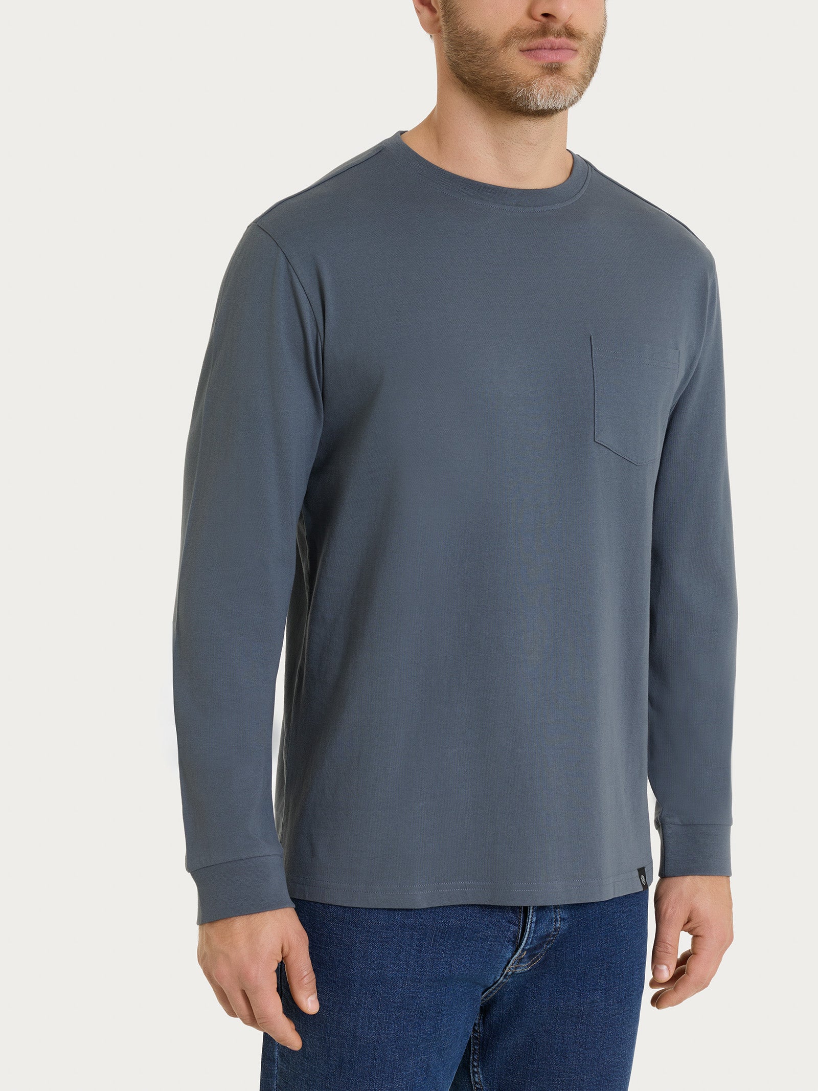 Maglietta a manica lunga in Heavy Duty Jersey Neri Uomo - Ragno