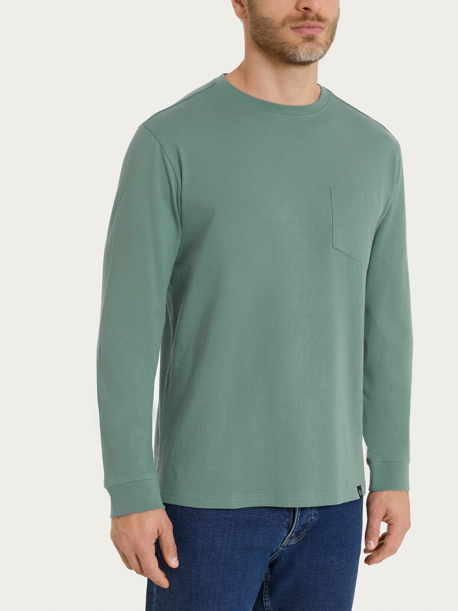 Maglietta a manica lunga in Heavy Duty Jersey Verdi Uomo - Ragno