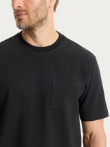T-shirt girocollo con taschino in jersey di cotone Neri Uomo - Ragno
