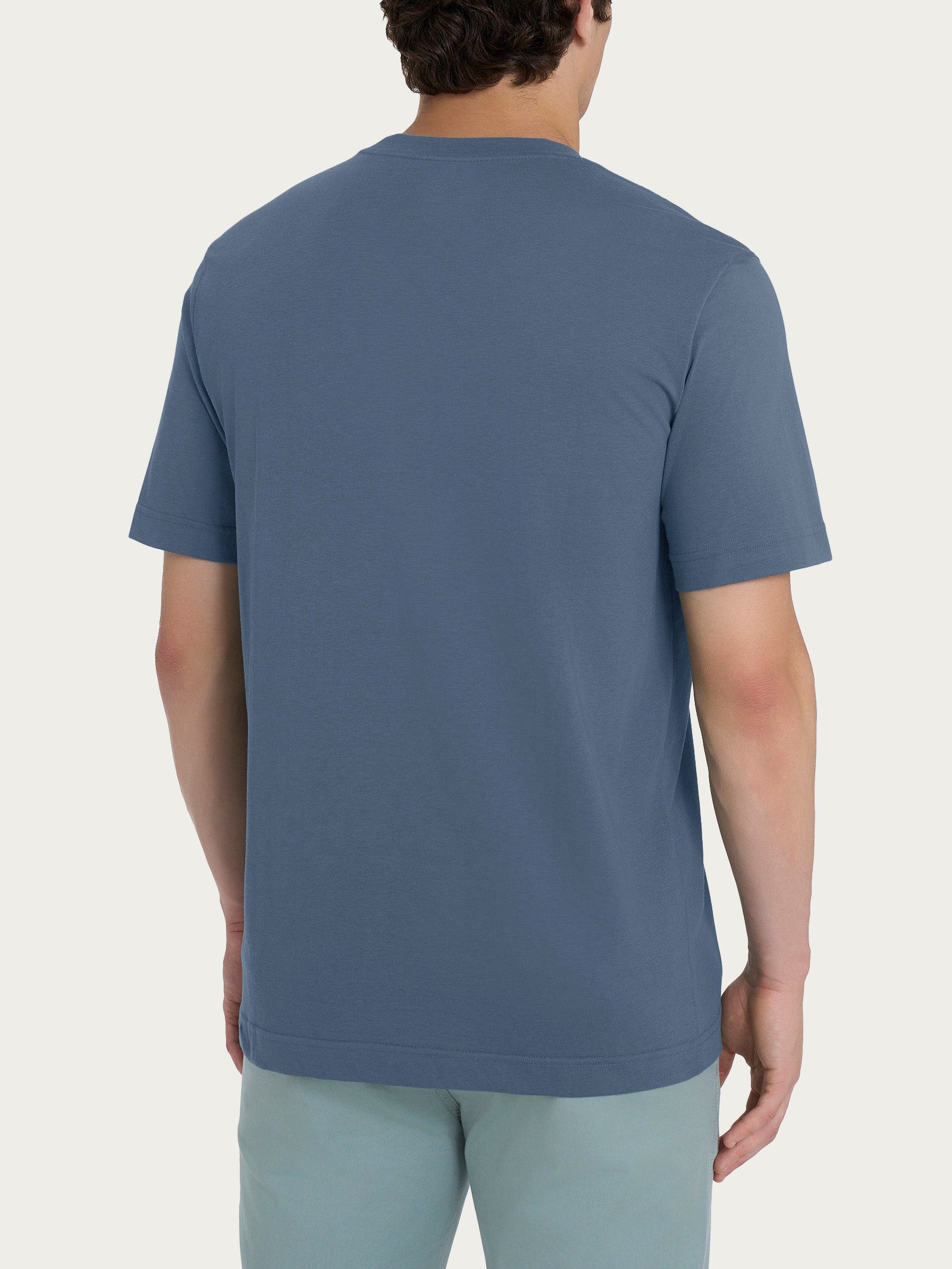 Nero Men's Cotton Jersey Crew-neck T-shirt with Pocket - Ragno