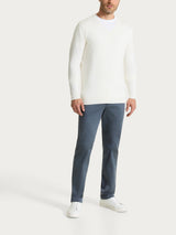 Pull scollo a V a manica lunga in Summertime Bianchi Uomo - Ragno