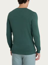 Pull scollo a V a manica lunga in Summertime Verdi Uomo - Ragno