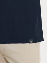 Polo tinta unita in Slub Jersey di Cotone Blu Uomo - Ragno