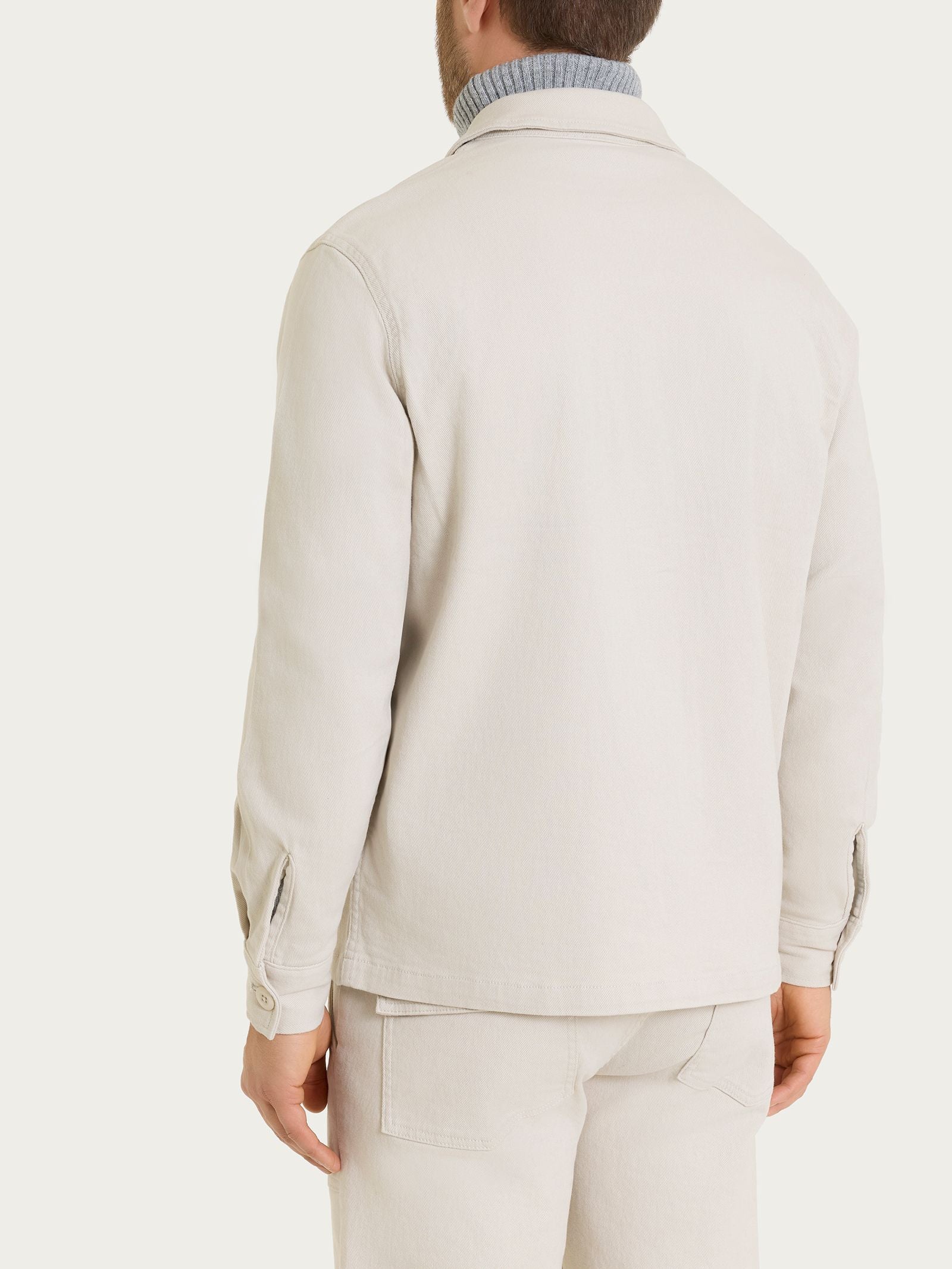 Giacca Utility in Raw twill di Cotone Bianchi Uomo - Ragno