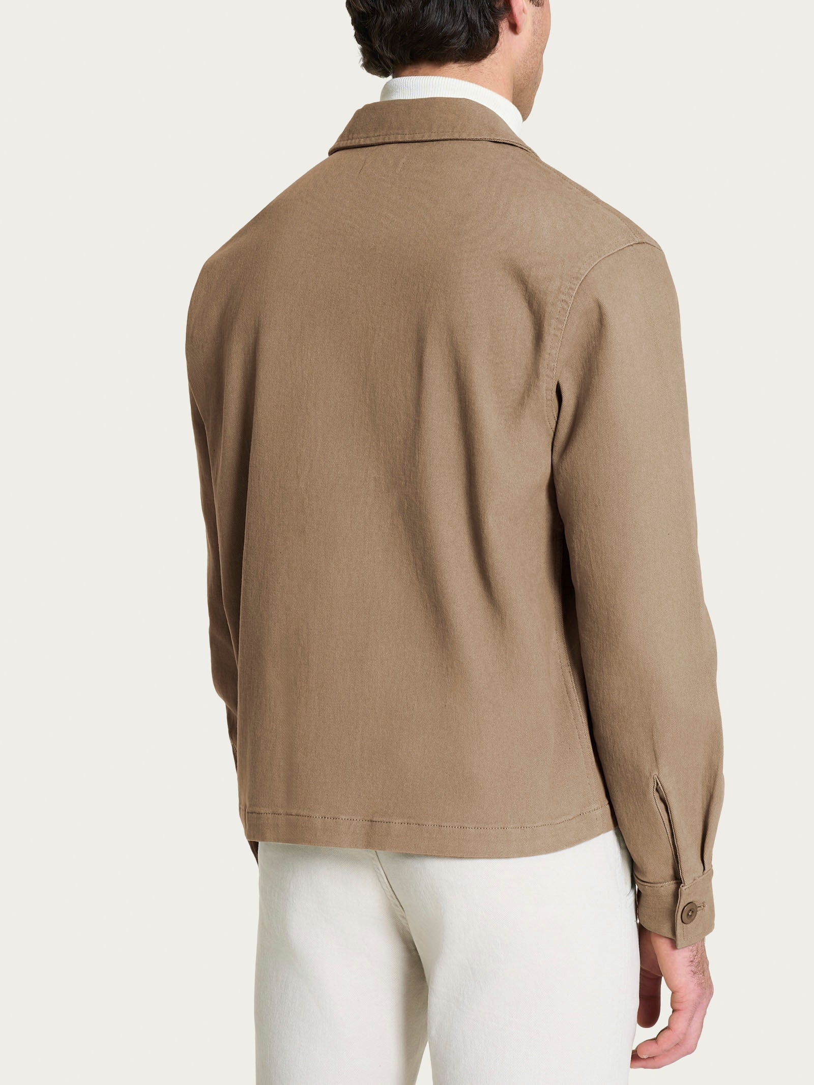 Giacca Utility in Raw twill di Cotone Marroni Uomo - Ragno