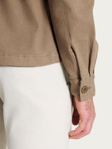 Giacca Utility in Raw twill di Cotone Marroni Uomo - Ragno