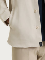 Shacket in Raw twill di Cotone Bianchi Uomo - Ragno