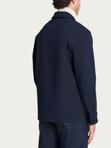 Shacket in Raw twill di Cotone Blu Uomo - Ragno