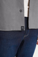 Shacket in Raw twill di Cotone Neri Uomo - Ragno