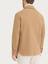 Shacket in Raw twill di Cotone Marroni Uomo - Ragno
