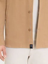 Shacket in Raw twill di Cotone Marroni Uomo - Ragno