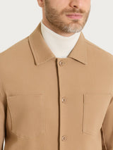 Shacket in Raw twill di Cotone Marroni Uomo - Ragno