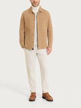 Shacket in Raw twill di Cotone Marroni Uomo - Ragno