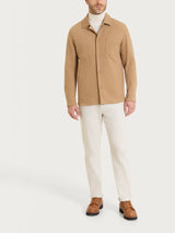 Shacket in Raw twill di Cotone Marroni Uomo - Ragno