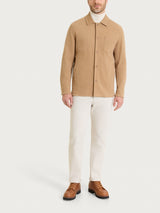 Shacket in Raw twill di Cotone Marroni Uomo - Ragno
