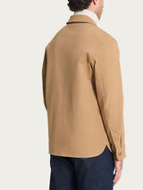 Shacket in Raw twill di Cotone Marroni Uomo - Ragno