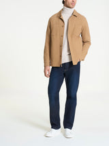 Shacket in Raw twill di Cotone Marroni Uomo - Ragno