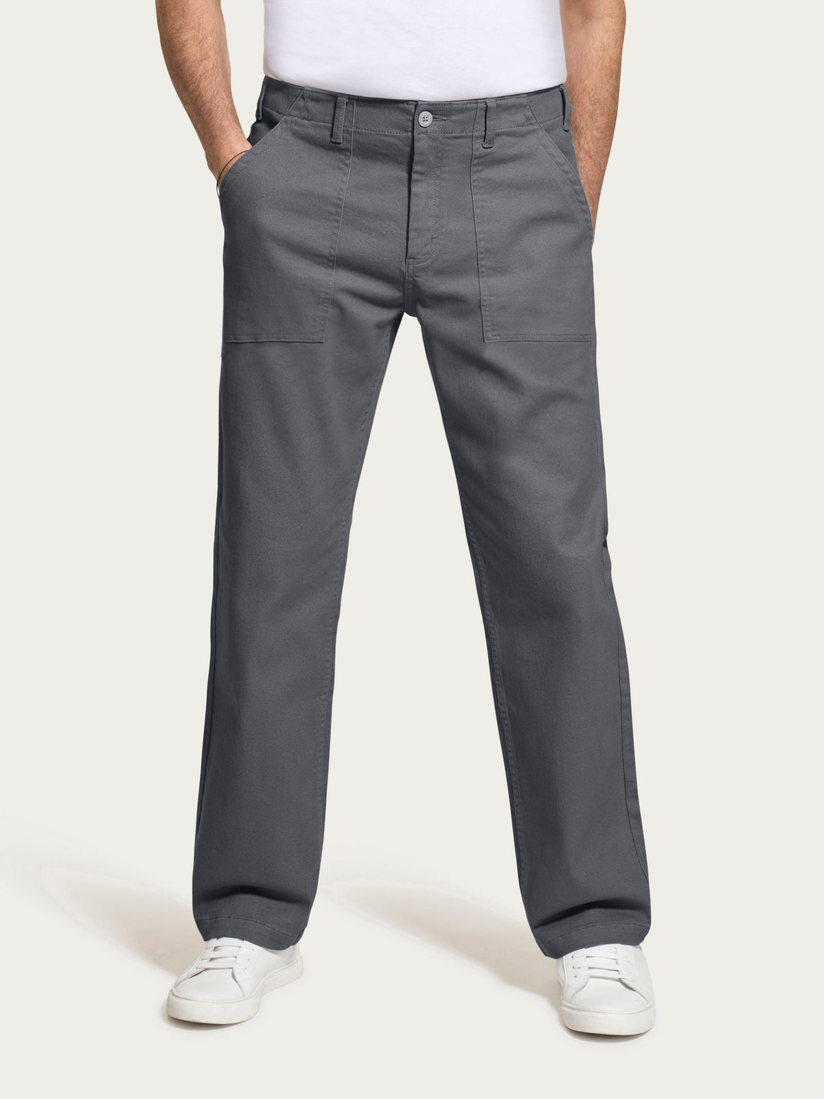 Pantalone Explorer in Raw Twill di Cotone Neri Uomo - Ragno