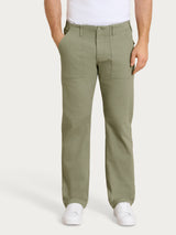 Pantalone Explorer in Raw Twill di Cotone Verdi Uomo - Ragno