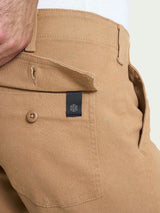 Pantalone Explorer in Raw Twill di Cotone Marroni Uomo - Ragno