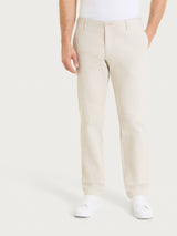 Pantalone Mariner in Raw Twill di Cotone Bianchi Uomo - Ragno