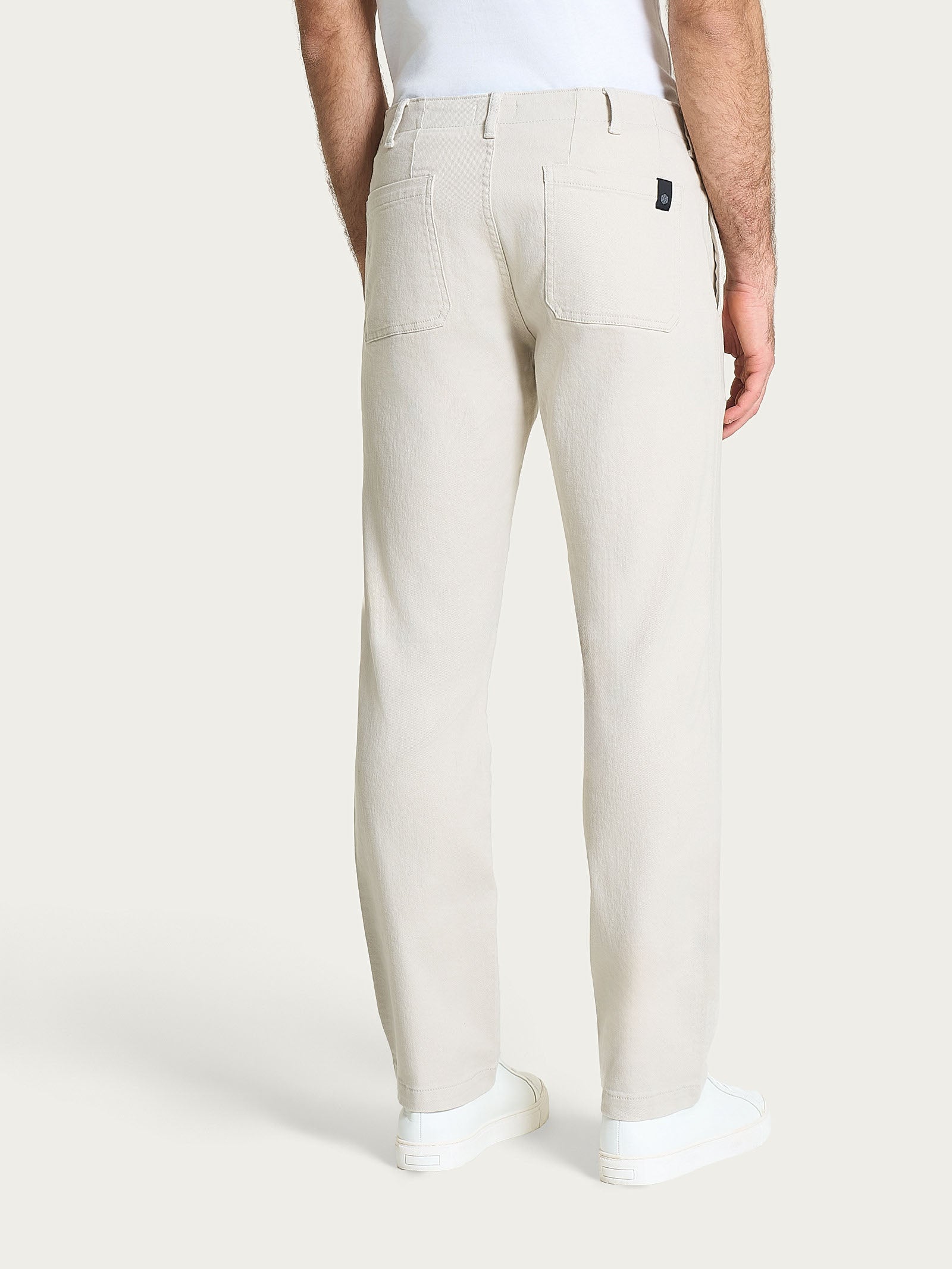 Pantalone Mariner in Raw Twill di Cotone Bianchi Uomo - Ragno