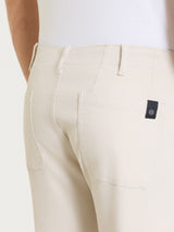 Pantalone Mariner in Raw Twill di Cotone Bianchi Uomo - Ragno