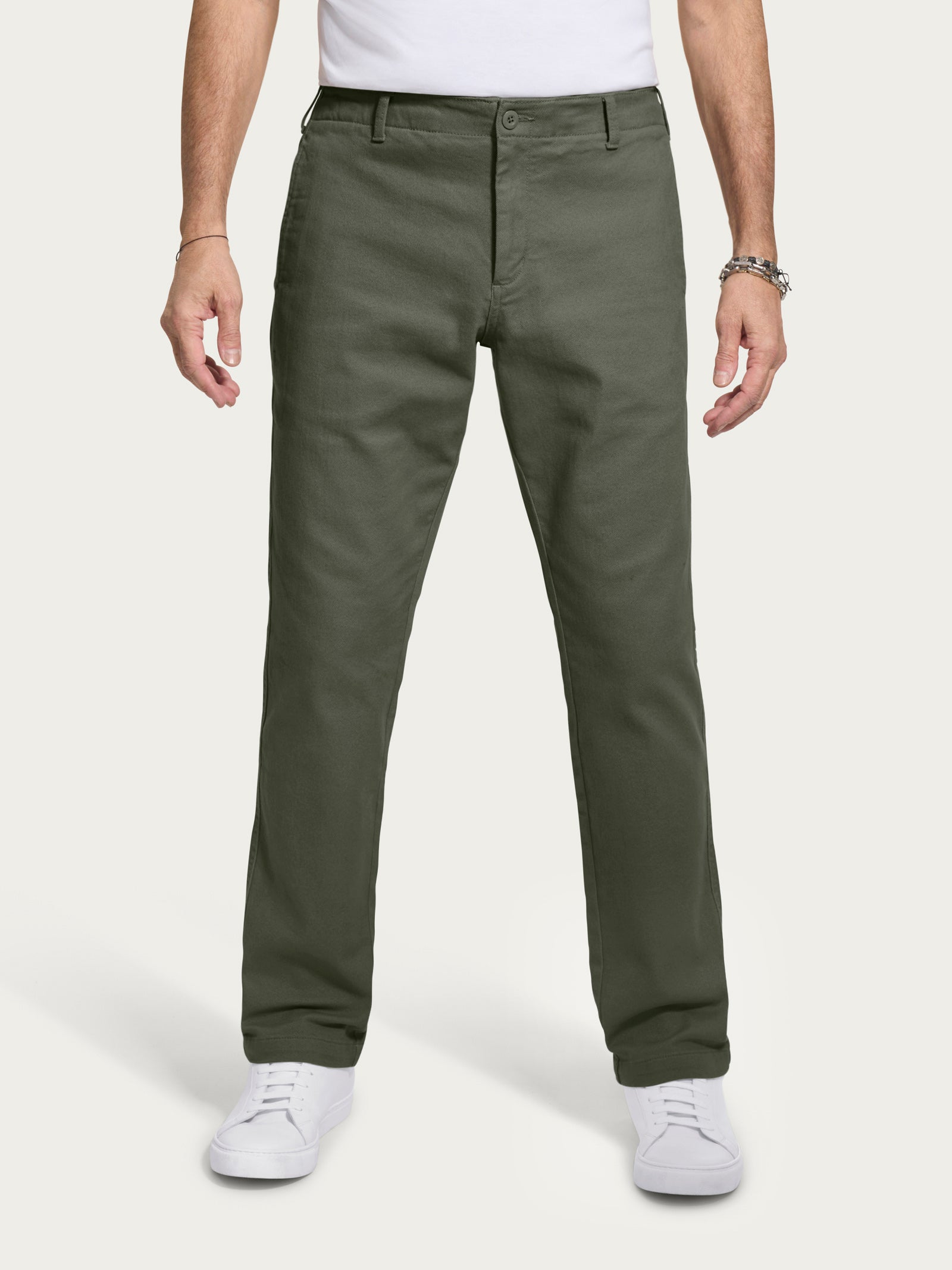 Pantalone mariner in Twill di cotone elasticizzato -  - Ragno