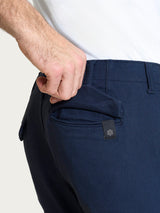 Pantalone chino in Raw Twill di Cotone Blu Uomo - Ragno