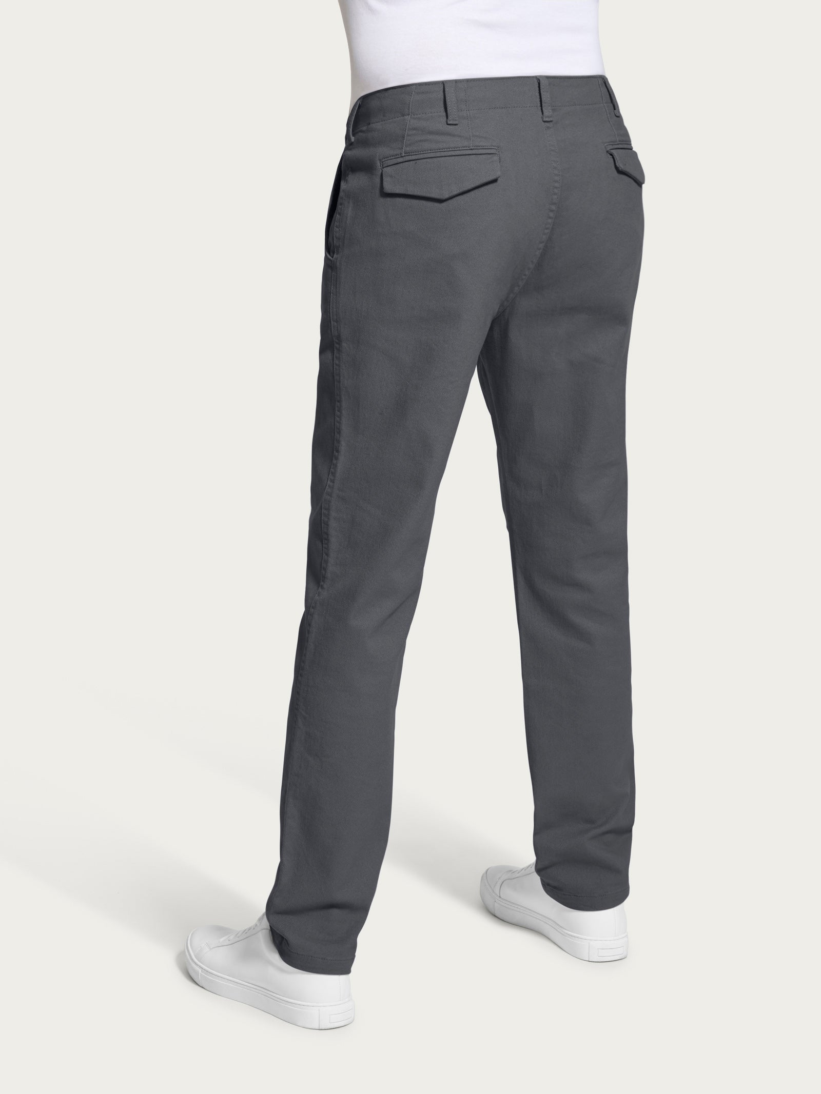 Pantalone chino in Raw Twill di Cotone Neri Uomo - Ragno