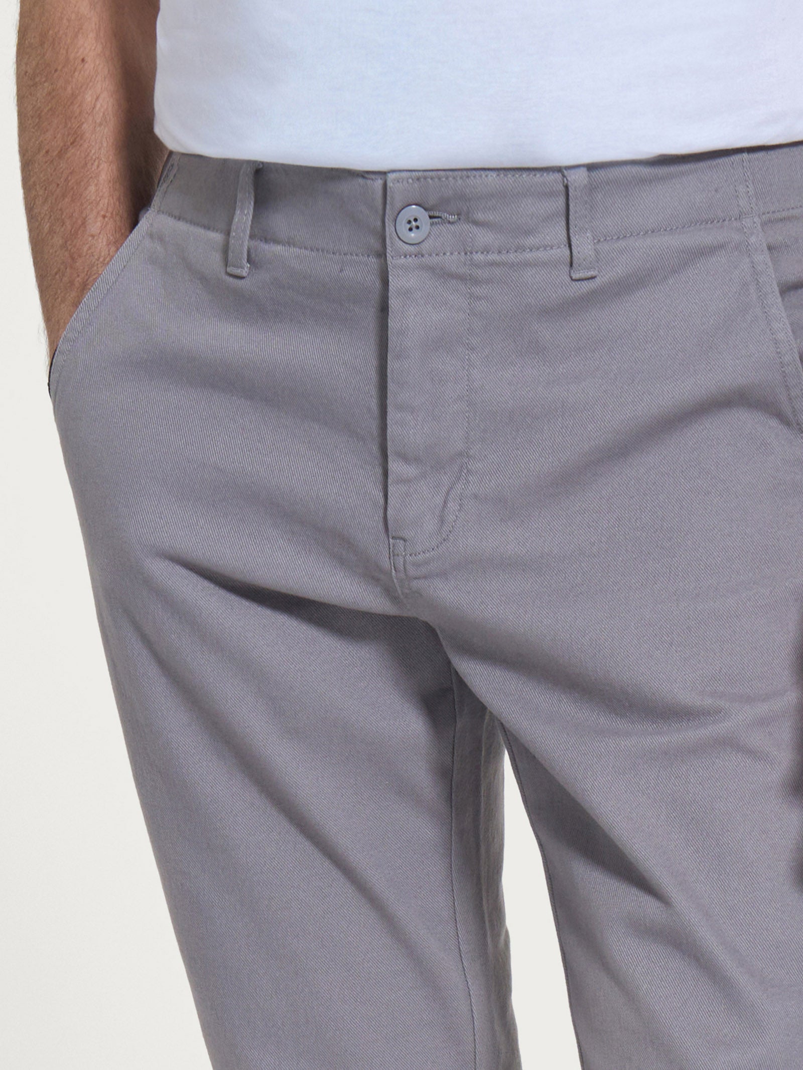 Pantalone chino in Raw Twill di cotone elasticizzato -  - Ragno