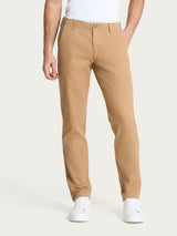 Pantalone chino in Raw Twill di Cotone Marroni Uomo - Ragno