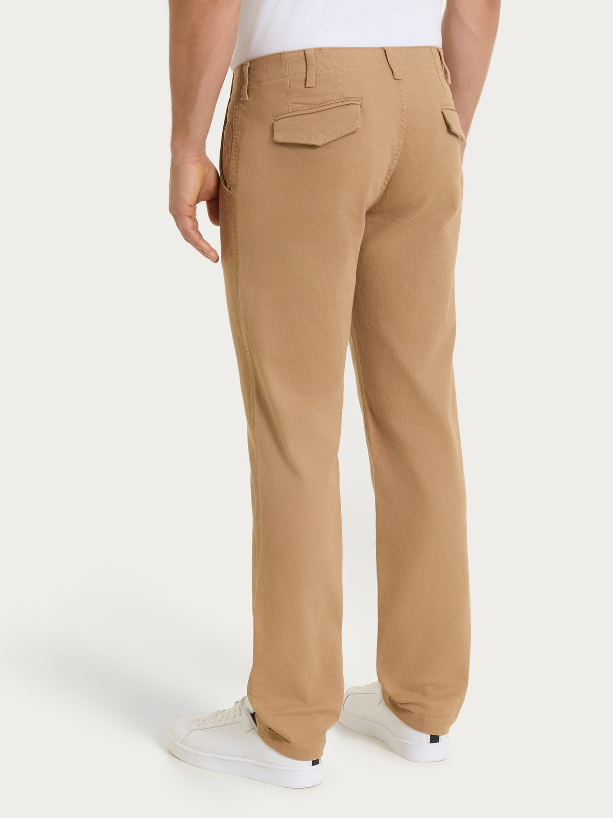 Pantalone chino in Raw Twill di Cotone Marroni Uomo - Ragno