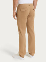 Pantalone chino in Raw Twill di Cotone Marroni Uomo - Ragno