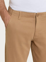 Pantalone chino in Raw Twill di Cotone Marroni Uomo - Ragno