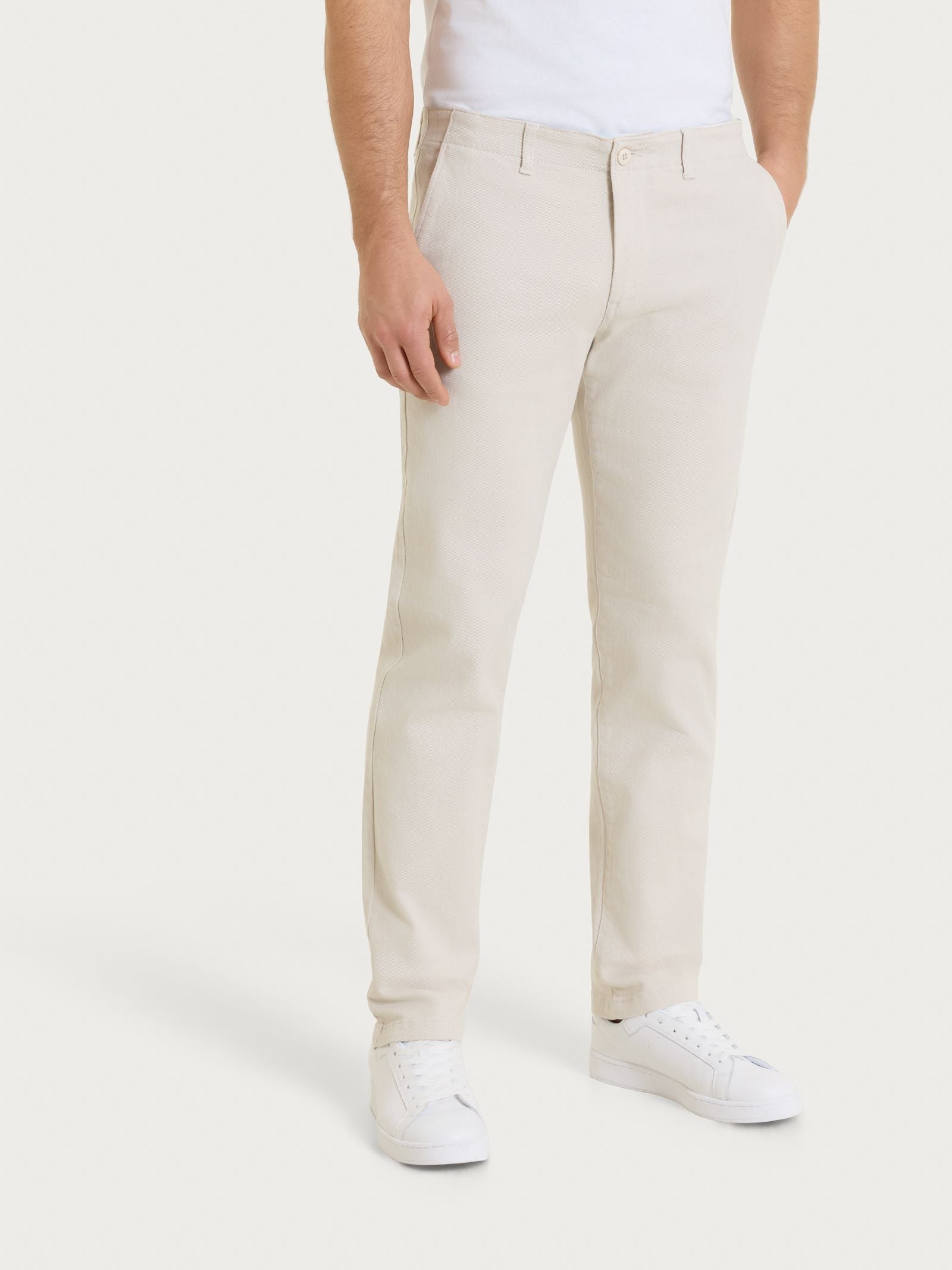 Pantalone con tasche america in Raw Twill di Cotone Bianchi Uomo - Ragno