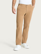 Pantalone con tasche america in Raw Twill di Cotone Marroni Uomo - Ragno