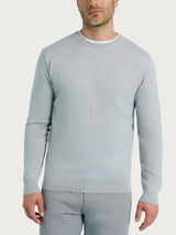 Pull girocollo a maglia unita in Merino Soft Neri Uomo - Ragno
