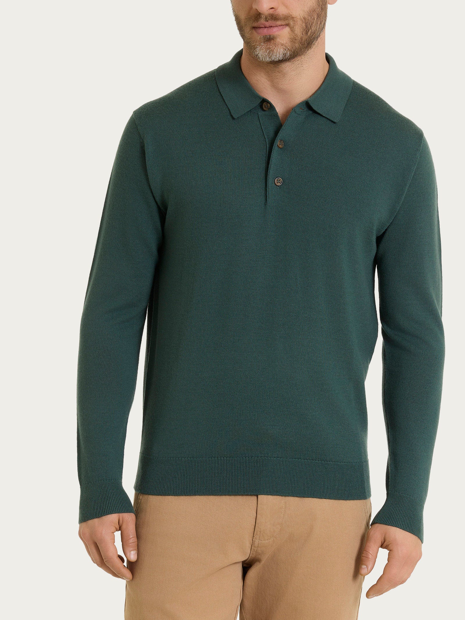 Polo in Merino Soft Verdi Uomo - Ragno