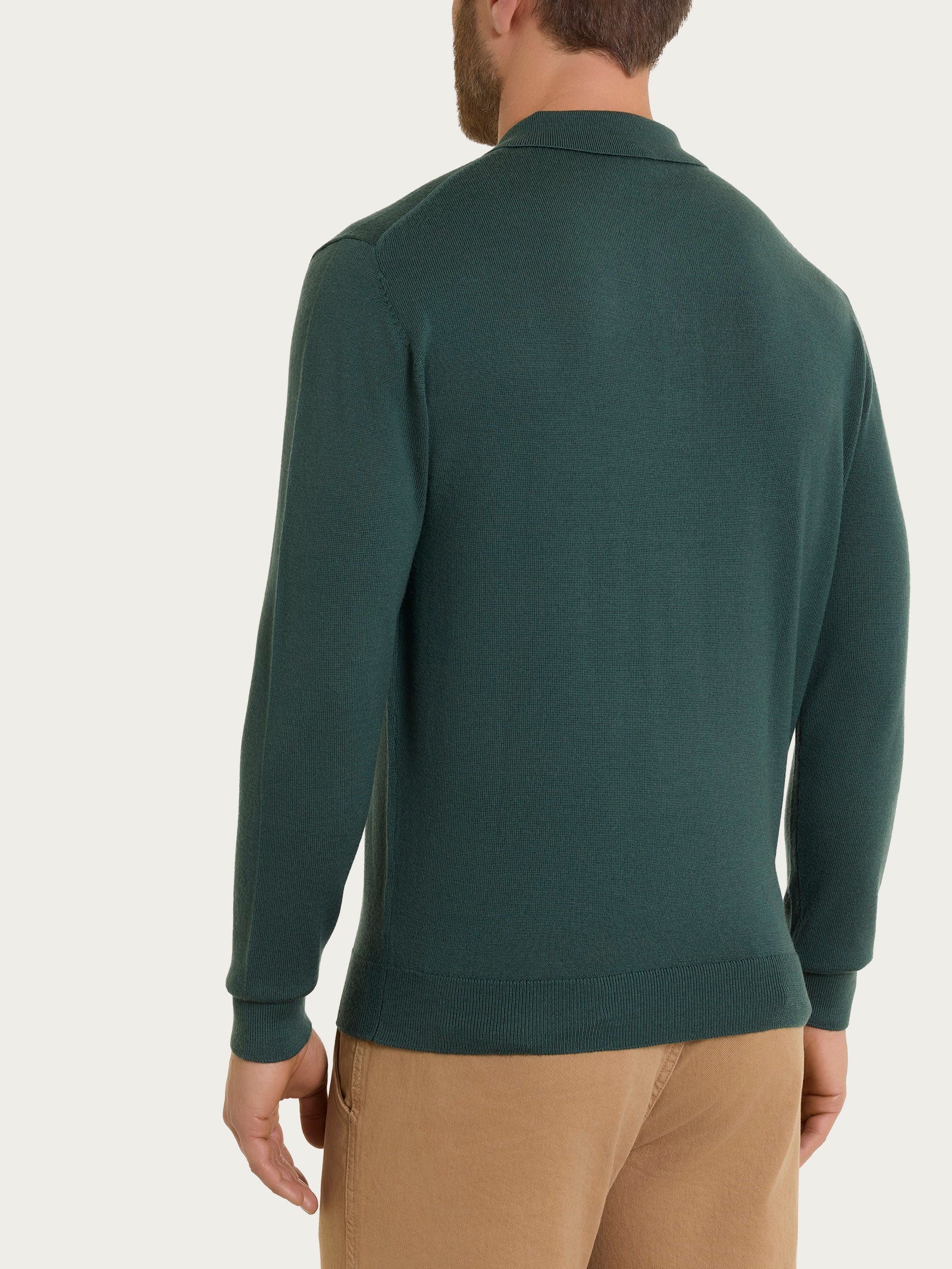 Polo in Merino Soft Verdi Uomo - Ragno