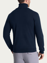 Cardigan a maglia unita in Merino Soft Blu Uomo - Ragno
