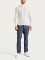 Dolcevita a maglia unita in Merino Soft Blu Uomo - Ragno
