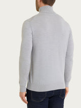 Dolcevita a maglia unita in Merino Soft Neri Uomo - Ragno