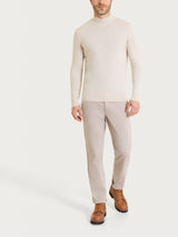 Lupetto in maglia unita in Merino Soft Bianchi Uomo - Ragno