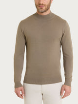 Lupetto in maglia unita in Merino Soft Marroni Uomo - Ragno