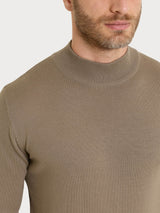 Lupetto in maglia unita in Merino Soft Marroni Uomo - Ragno