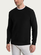 Pull girocollo Punto Links in Merino Soft Neri Uomo - Ragno