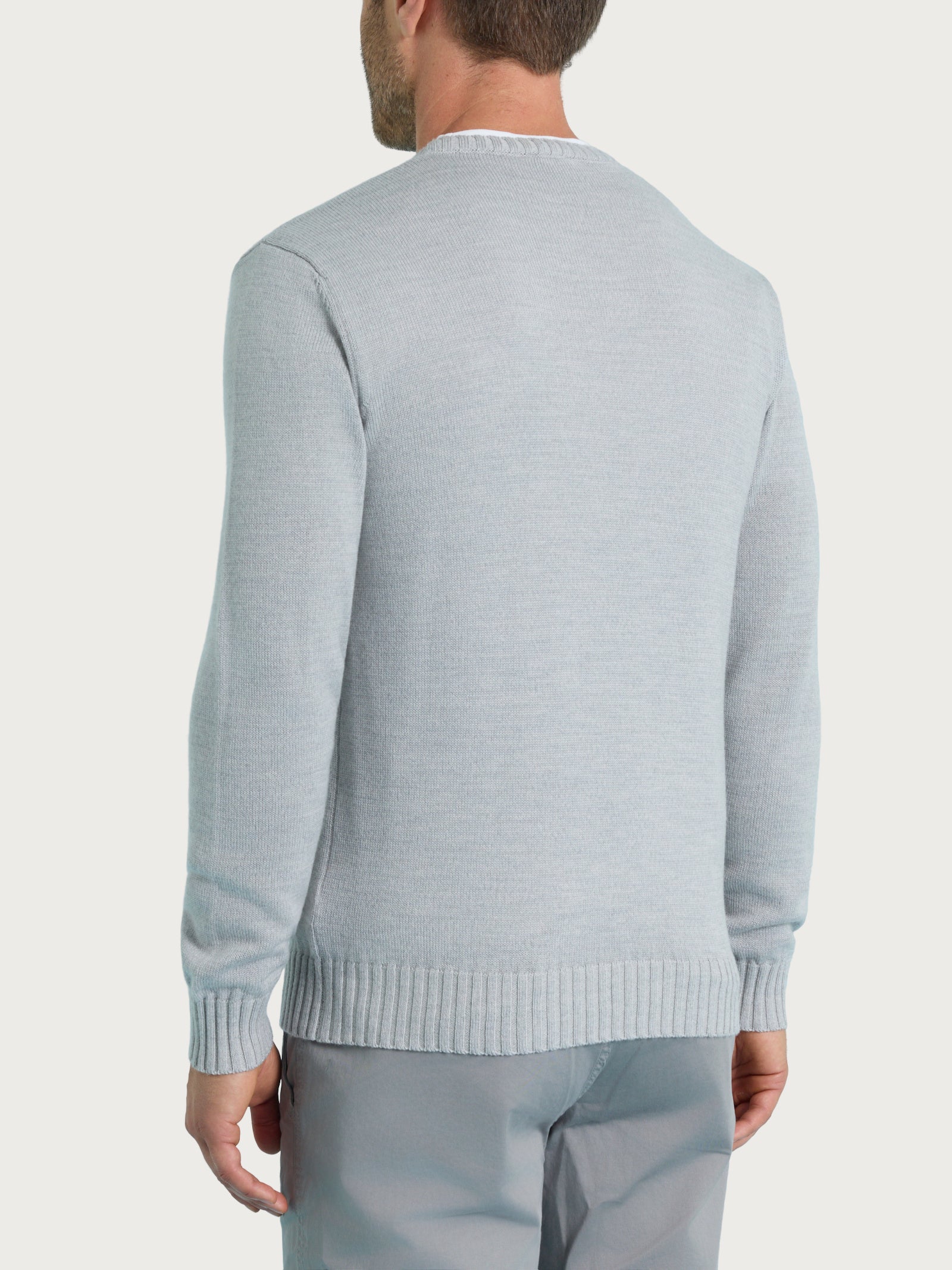 Pull girocollo Punto Links in Merino Soft Neri Uomo - Ragno