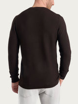Pull girocollo Punto Links in Merino Soft Marroni Uomo - Ragno