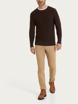 Pull girocollo Punto Links in Merino Soft Marroni Uomo - Ragno